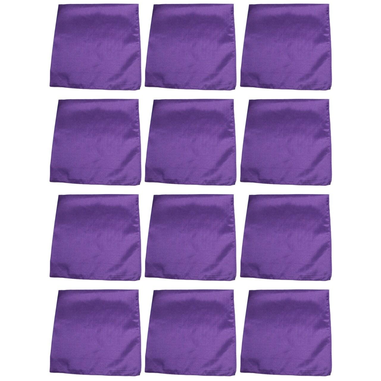 12 Pack Polyester Bandanas in Plain Colors Ideal for Work or Events